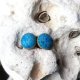 DAMSKIE TURKUSOWE KOLCZYKI SZTYFTY stal chirurgiczna CERAMIKA & SZTYFTY ZE STALI CHIRURGICZNEJ niebieskie kolczyki ceramiczne GAIA