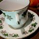 Filiżanka ze spodkiem Ridgway Gainsborough Bone China – motyw liści winogron