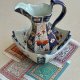 Antique Imari Bowl and Jug Toilet Set XIXw.  - umywalnia! ❤ Wspaniały komplet toaletowy ❤