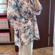 Kwiatowa bluzka Torrid S Plus Size oversize peonie różowo-niebieska 8XL / 56 / 28