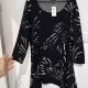 Czarno-biała bluzka JM Collection 4X Plus Size oversize abstrakcyjny wzór 8XL / 56 / 28