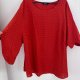 Czerwona bluzka BloomChic US 28 EU 58 Plus Size oversize wzór