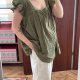 Khaki top bez rękawów Lane Bryant 28 Plus Size koronkowe ramiączka 8XL / 56 / 28