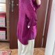 Fioletowa bluzka Faded Glory 4X (26W-28W) Plus Size wzór guziki 7XL / 54 / 26