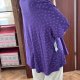 Fioletowa bluzka Catherines 5X Plus Size wzór krótki rękaw 9XL / 58 / 30