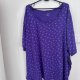 Fioletowa bluzka Catherines 5X Plus Size wzór krótki rękaw 9XL / 58 / 30