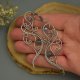 Długie kolczyki labradoryt, stal chirurgiczna, wire wrapping,