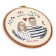 Personalizowana pamiątka ślubna/zaręczynowa , haft w oprawie vintage