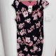 Connected Apparel Czarna Sukienka w Kwiaty Plus Size 24W 6XL / 52 / 24