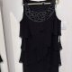 SLNY Czarna Sukienka Tiulowa Warstwowa Plus Size 24W z Koronką 6XL / 52 / 24