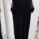Shein Curve Czarny Kombinezon Plus Size 4XL z Tiulowymi Rękawami 4XL / 48 / 20