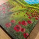NASTROJOWY PEJZAŻ MALOWANY NA PŁÓTNIE - "WŚRÓD KARMINOWYCH MAKÓW" 40x30cm