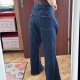 Ava & Viv Granatowe Jeansy High Rise Flare Plus Size  7XL / 54 / 26