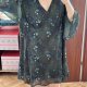 Cider Zielona Sukienka w Kwiaty Tiulowa Plus Size  4XL / 48 / 20