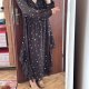 Eloquii Elements Czarna Sukienka w Białe Groszki Plus Size 6XL / 52 / 24