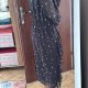 Eloquii Elements Czarna Sukienka w Białe Groszki Plus Size 6XL / 52 / 24