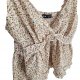 SHEIN top crop floral kwiatuszki falbanka 38 M