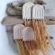 Ceramiczne boho zawieszki z rafią