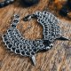 Bransoletka chainmaille ze stali chirurgicznej z kolcami gothic dark edgy