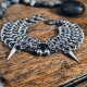 Bransoletka chainmaille ze stali chirurgicznej z kolcami gothic dark edgy