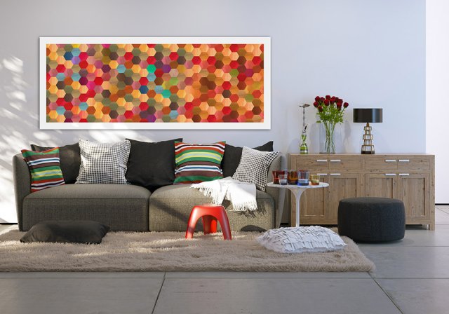 OBRAZ NA PŁÓTNIE 150x60cm ABSTRAKCJAI 02-89