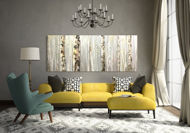 OBRAZ NA PŁÓTNIE 150x60cm LAS