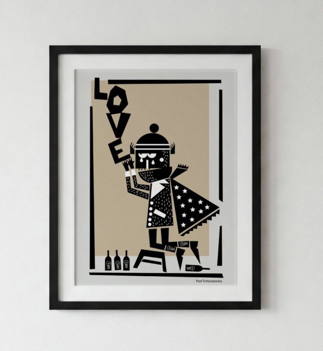 Plakat.  "LOVE" A3