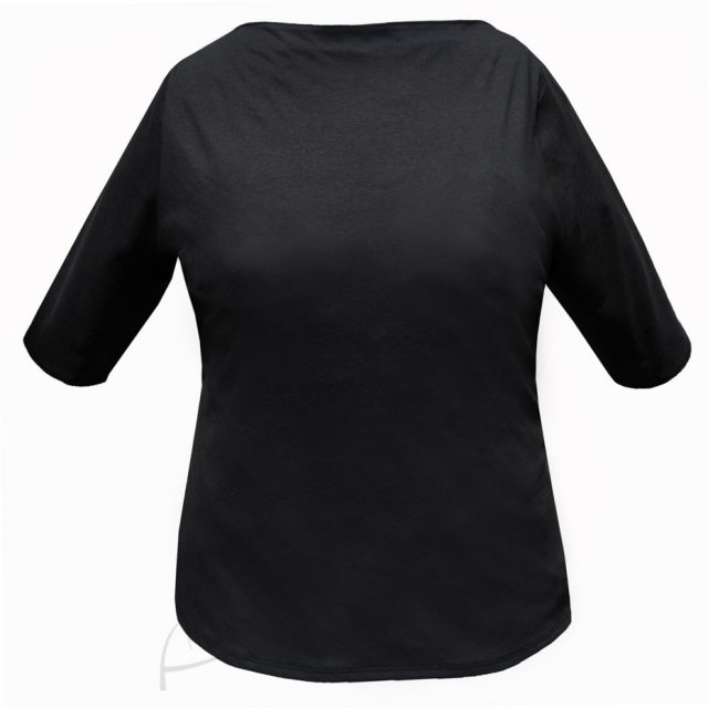 Top z dekoltem łódką- plus size