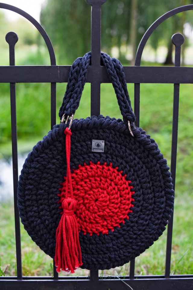 DWUSTRONNA OKRĄGŁA TOREBKA HANDMADE