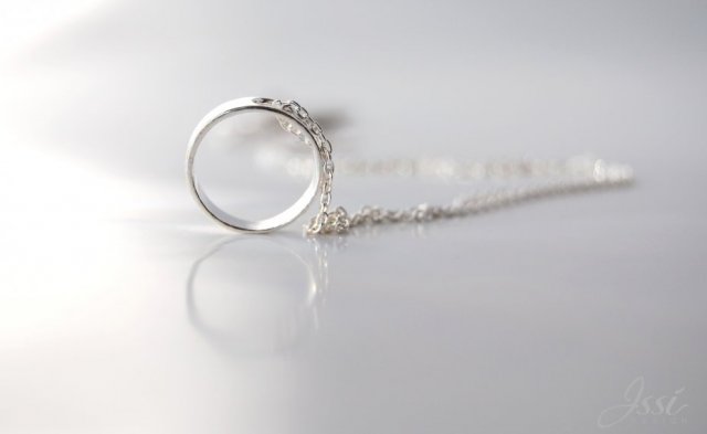 RING 3D- naszyjnik srebro 925