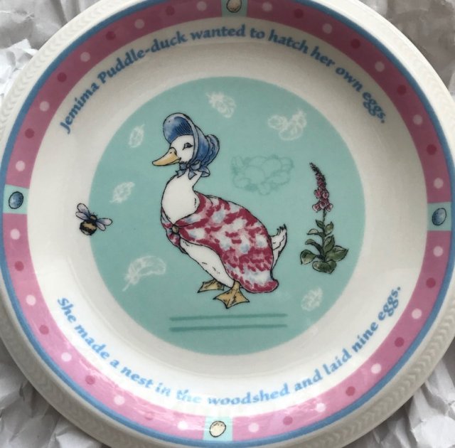 WEDGWOOD ❀ڿڰۣ❀ Jemima Puddle - Duck ❀ڿڰۣ❀ Talerzyk