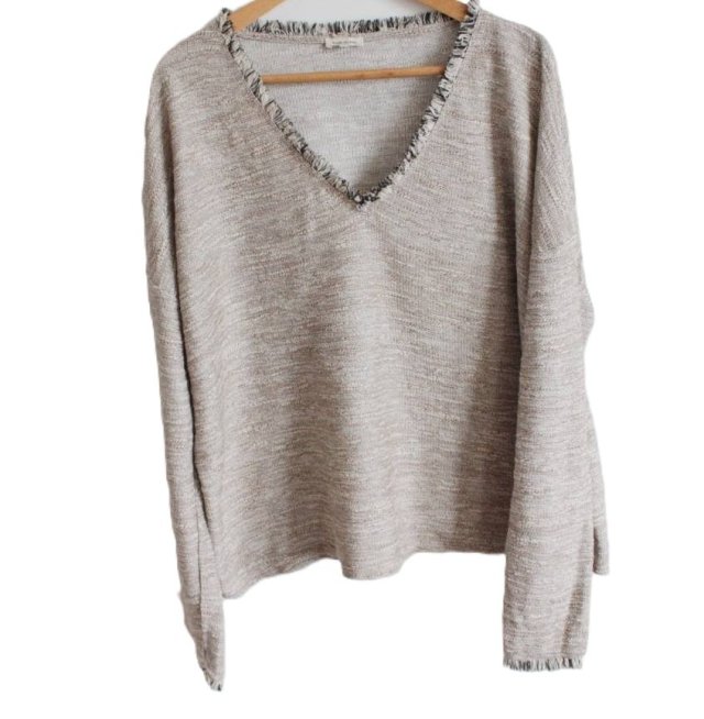 pięknie wykończony Plus size sweter