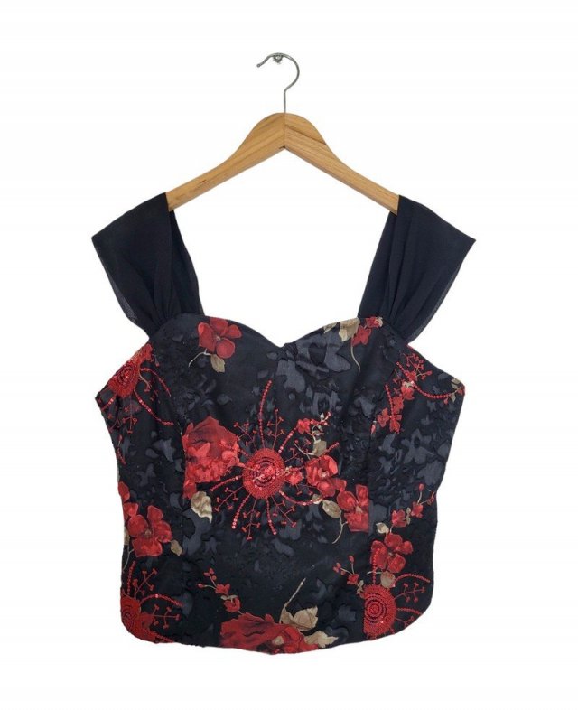 EUROFASHION gorsetowa bluzka cekiny  44/46 2XL/3XL