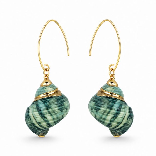 kolczyki TURQUOISE SEASHELLS