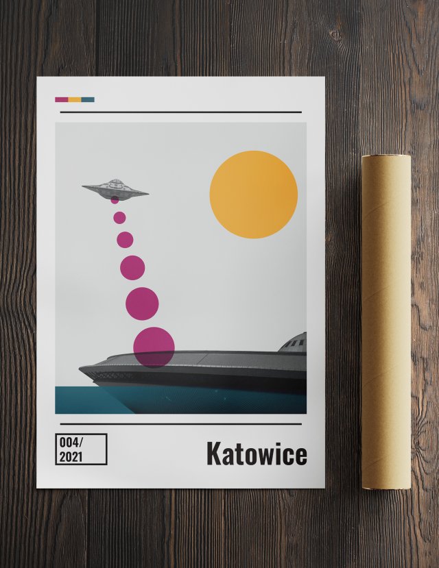 Kolaż - Katowice ( 30x40cm )
