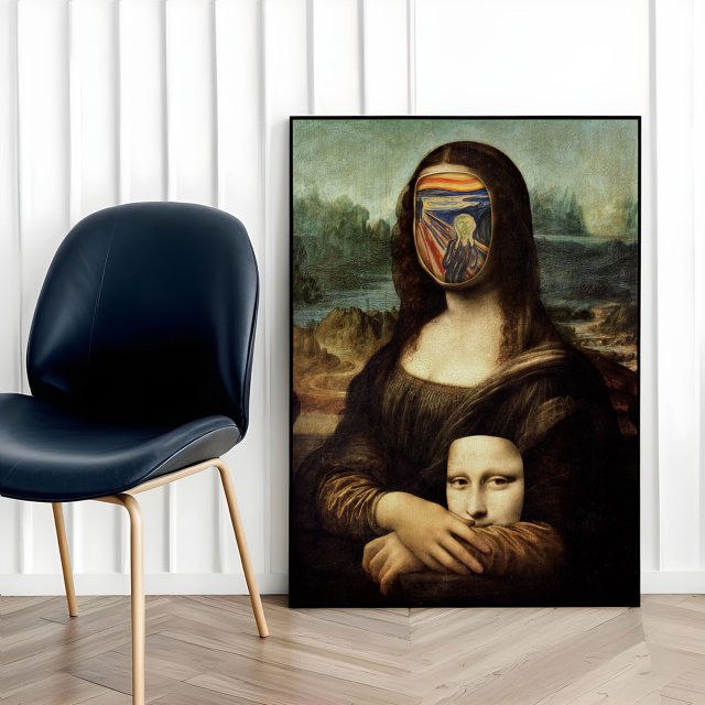 Plakat Krzyk Mony Mona Lisa - format 61x91 cm