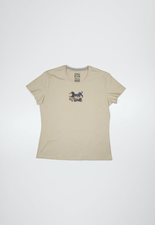 T-shirt - pies jamnik - JAMNIKOWE LOVE (DAMSKA M)