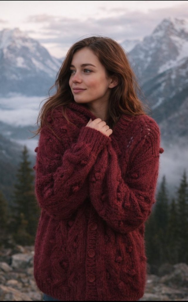 Sweter z bąbelkami