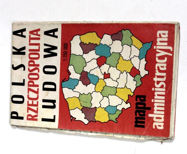 PRL mapa administracyjna 1975