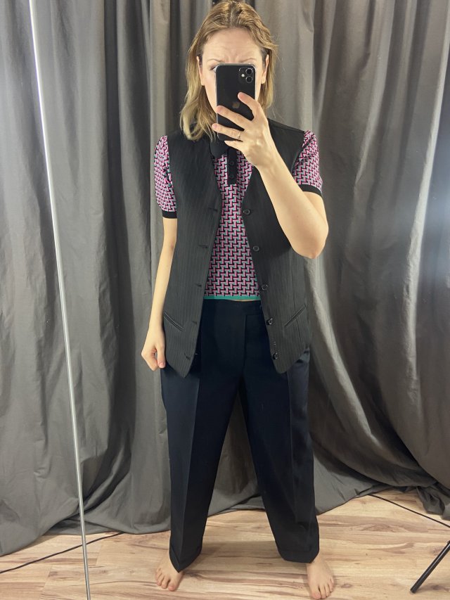 kamizelka w pasy