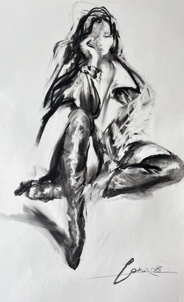 Szkic Kobiety 50x90cm