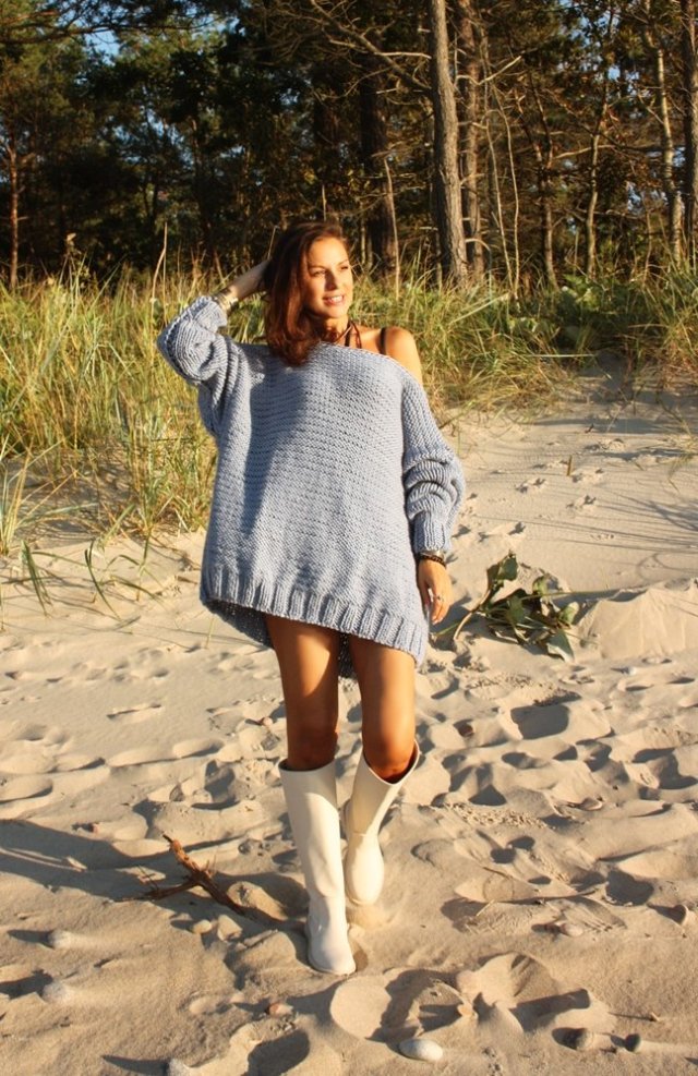 SWETER OVERSIZE ICY BLUE