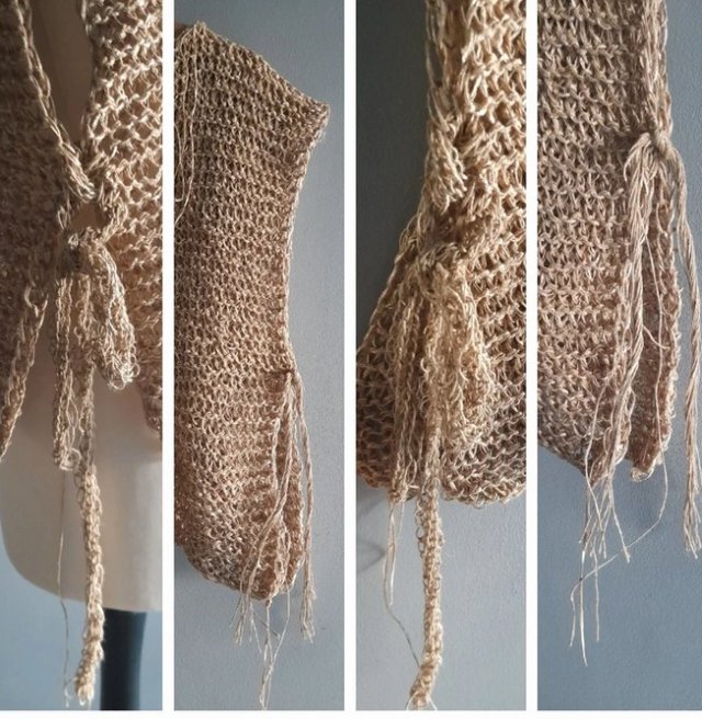 kolczuga lniana kamizelka handmade