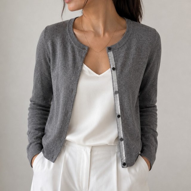Custommade kardigan z wełną