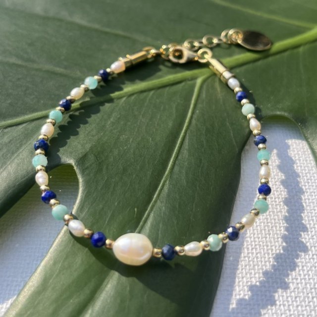 BRANSOLETKA BLUE PEARL