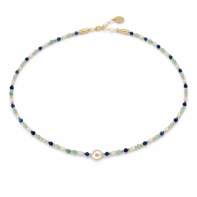 NASZYJNIK BLUE PEARL