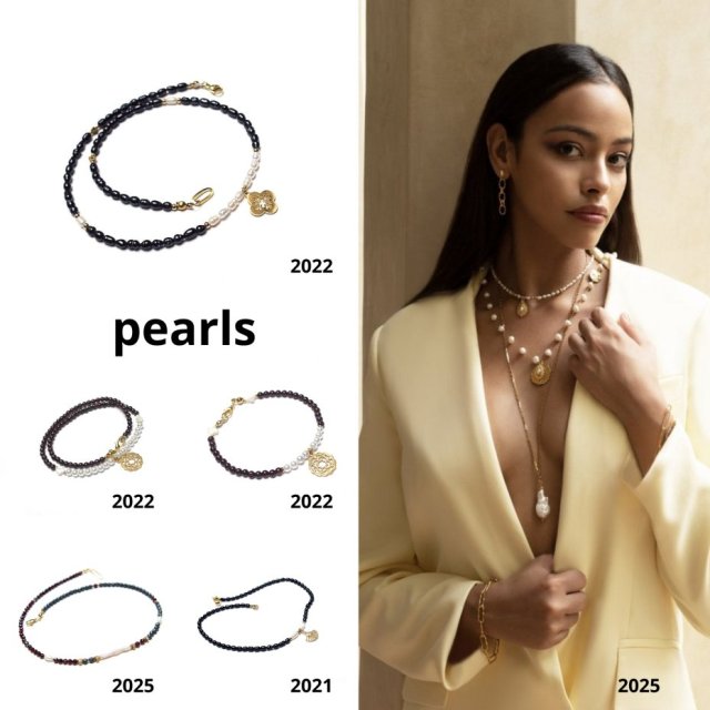 Sautoir /white pearls/ 2025-06/ - naszyjnik