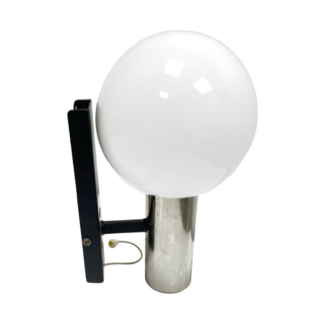 Kinkiet lampa ścienna AKA Leuchten lata 70. kula space age chrome mid-century vintage NRD