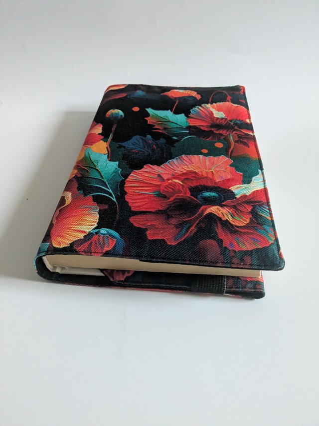 Etui na książkę - kolorowe maki