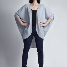 Oversizeowy sweter SWE 107,szary